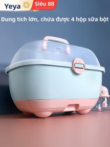 YEYA | Hộp Lưu Trữ Dụng Cụ Ăn Dặm Cho Bé Lớn Có Chức Năng Chống Bụi Và Thoát Nước
