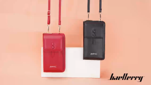 Baellerry women rfid Vertical crossbody cell phone bag vegan leather shoulder bag 8691