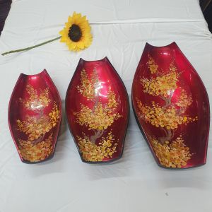 Bộ 3 dĩa chiếc thuyền sơn mài cao cấp Thanh Bình Lê đựng trái cây trang trí nhà cửa văn phòng quà tặng dịp Lễ Tết