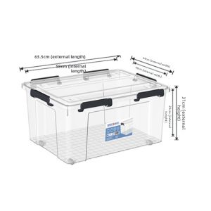 Moisture-Proof and Waterproof Large Storage Box Transparent Plastic