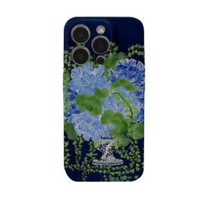 Healing Blue Flower Design Phone Case Two-In-One for  Huawei Xiaomi Oppo Vivo Mobile Phones Protective Shell Cover