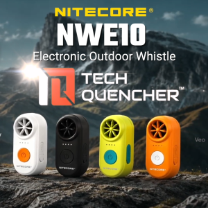 Nitecore NWE10 Electronic Outdoor Whistle - 126dB - 80h Runtime - IPX7 - USB-C Rechargeable Battery