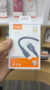 LDNIO LC631C 1M Nylon Braided Type-C to Type-C Fast Charging Cable | 5A Super Quick Charging | 480Mbps Data Transfer | Aluminum Alloy Interface