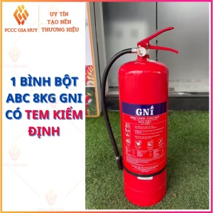 Bình chữa cháy bột ABC 8kg GNI có kiểm định.