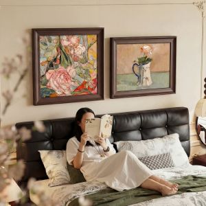 BAOGEYU | French Vintage Mid Century Bed Head Wall Art Pair