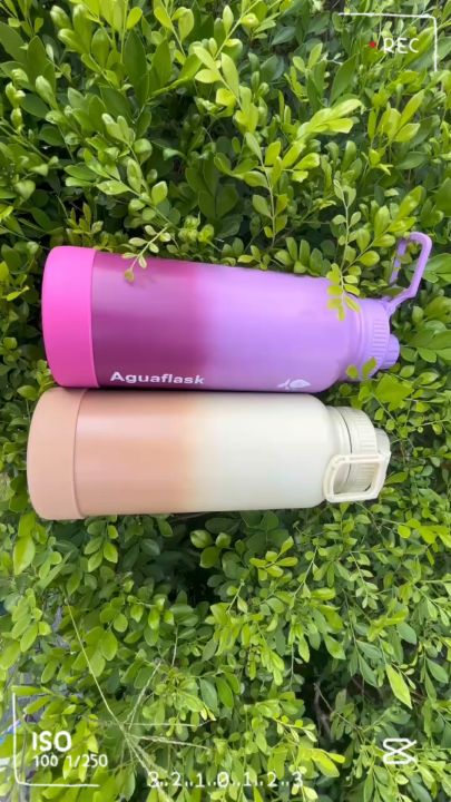 AguaFlask Thermos 1000ML 32oz Wide Mouth with Cap Lid Vacuum Insulated Tumbler Drinking Water Bottle Tumbler Hot and Cold