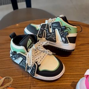 Giày Thể Thao Sport Cao Cổ Cho Bé Phối Màu Bắt Mắt Họa Tiết Chữ M Nổi Bật Mềm Nhẹ Chống Trượt (TX-636)