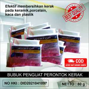 SERBUK AJAIB PEMBERSIH KERAMIK KAMAR MANDI KEMASAN EKONOMIS 200 gram gratis spons sarung tangan