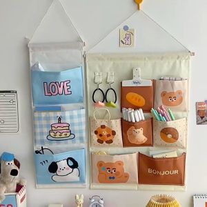 กระเป๋าแขวนผ้า กระเป๋าแขวนผนังหอพักสุดสร้างสรรค์ กระเป๋าแขวนผนัง ถุงเก็บของแบบแขวนติดประตูตู้