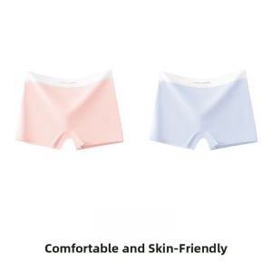 MiiOW | Cat Woman Safety Pants Ice Silk Breathable Antibacterial Summer 2024 New Seamless Womens Bottoming Underwear Flat Angle Briefs