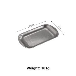 CHUANGGUANJIA | Shallow Stainless Steel Rectangular Tray