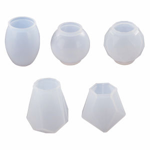 Bộ 5 Khuôn Silicon Hình Cầu Hình Học Cho Nhựa Epoxy Đồ Trang Trí Đúc Trang Sức Trang Trí Nhà-Thiết Bị Làm Nút Chặn Chai Rượu