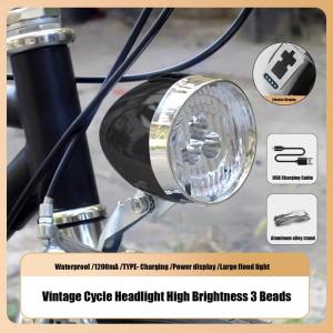 1PC Night Riding Safety Warning Light Retro Bicycle Headlights ABS 3LED Battery Powered Bike Front Lamps Riding Accessories
