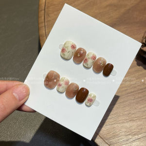 Handmade Watercolor Gradient Nail Art Patches Finished Product Wearable Luxury Drawing on Nail Tips Chinese Brand Bnghey