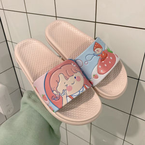 BM Melville Womens Cartoon Themed Indoor Outdoor Slip-resistant Slippers Thick Heel Home Beach Sandals Comfortable PVC Material