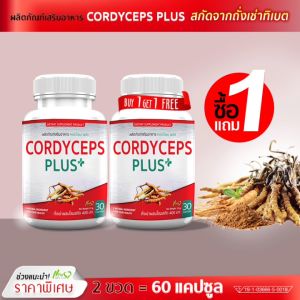 🔥ส่งฟรี ส่งไว🔥 ผลิตภัณฑ์เสริมอาหาร คอร์ดี้เซป พลัส ถั่งเช่าแท้ทิเบตผสมโสม ( ซื้อคู่ = 60 แคปซูล ) ตัวช่วยดูแลสุขภาพจากภายใน