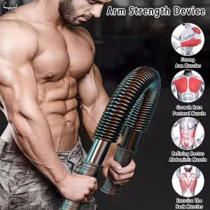Arm Strength Device 20/30/40/50/60KG Power Twister Spring Bar Fitness Equipment Arm Strength Bar Resistance Bend Bar Chest Arm Home Chest Muscle Grip Strength 臂力棒