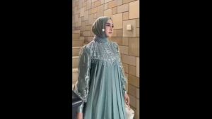 Gamis Kondangan Terbaru 2023 SHENNA GOWN CERUTY MIX BRUKAT Baju Gamis Wanita Dress Muslim Mewah