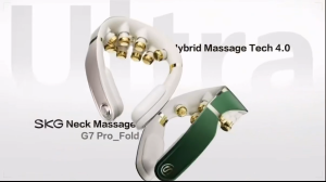 SKG G7 Pro Fold Neck Massager Titanium Edition - TENS+EMS Dual Pulse Neck & Shoulder Massage 850nm Infrared Heat Relief