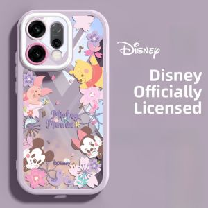 Disney OPPO Reno14 pro Full Cover Anti-Fall Original Heat Dissipation Transparent Womens Phone Case Cute Cartoon Design