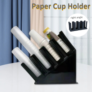 4 Stacks Paper Cup Holder Disposable Cup Dispenser Rack Saving Paper Cup Stand Buffet Stand Restaurant Countertop Bar