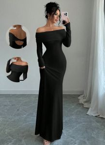 Đầm Dạ Hội Maxi Nữ Sang Trọng Thời Trang Mùa Xuân Đầm Dài Dự Tiệc Dạ Hội Cocktail Trang Phục Chính Thức Mùa Hè Chất Liệu Polyester Elastane Dệt Kim