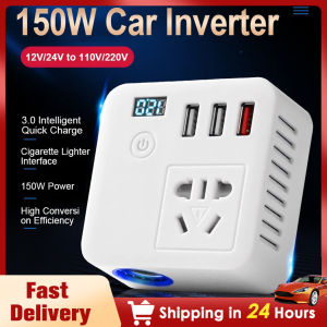 ⚡️Chất Lượng Cao⚡️ Bộ Chuyển Đổi 150W Bộ Chuyển Đổi Điện Năng Xe Ô Tô 12V Và 24V Sang 220V Bộ Chuyển Đổi Kỹ Thuật Số Sạc Ô Tô Sóng Sin Điều Chỉnh Ổ Cắm Đa Năng