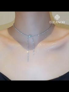 Dây chuyền nữ Eleanor Accessories vòng cổ choker đính đá sang chảnh phụ kiện trang sức cô dâu 5567