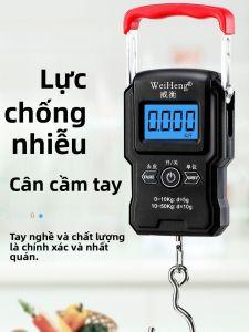 Điều Hòa Trọng Lượng Điện Tử Cầm Tay Weiheng Chính Xác 100 Kg Có Móc Treo Dùng Để Câu Cá Và Mua Rau Củ Quả Nhỏ Gọn