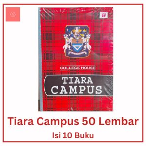 Vifo - Buku Tulis Panjang Boxy Tiara Campus Maxy 50 Lembar 1 Pak Isi 10 Buku