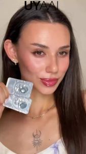 UYAAI | Lens Kính Áp Tròng Màu UYAAI Colorcon OMG Series Màu Đen Mắt To Màu Xanh Lá Cây NAJIA Series Màu Xanh Dương Dùng Một Năm Chất Liệu HEMA Đường Kính 14mm