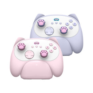 IINE Meow Kitten Controller with Charging Dock | High-Density Hall Effect Joystick | IINE App Support