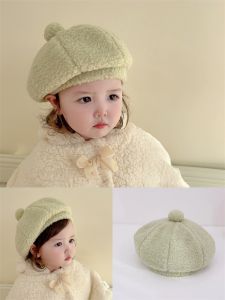 Nón Bé Gái Mùa Đông Mũ Nồi Lông Cừu Lót Ấm Áp Tất Cả Các Trận Đấu Mũ Trên Cao Của Trẻ Em Em Bé Mềm Be Thời Trang Để Mua Sắm