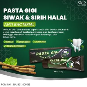 Pasta Gigi Siwak dan Sirih SR12 Pasta Gigi Herbal Untuk Gigi Sensitif Mencegah Gigi Berlubang