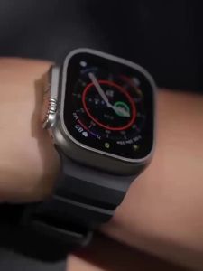 Sport Silicone Band For Apple Watch Ultra 2 10 9 8 7 6 SE 5 4 Titanium Metal Bracelet Strap For iWatch 42mm 44mm 45mm 46mm 49mm