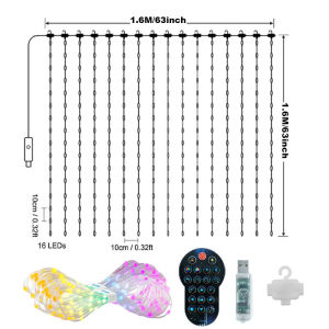 400LED Smart Curtain Lights WiFi APP Control DIY Pattern Music Sync IP65 Waterproof for Halloween Christmas Gift