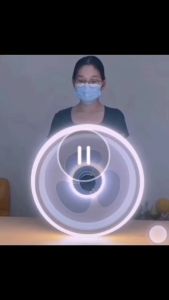 Invisible Ceiling Fan With Light Bedroom Ceiling Fan With Remote Control Silent living room Dining room Ceiling Fan lamp 3-color light 3 wind speed Rotating wind