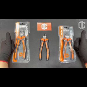 Kìm cắt công nghiệp đa năng 7"/180mm 101107 Wokin thép CR-V màu đen dùng để cắt dây đồng đồng thau sắt nhôm và thép.