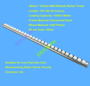 Heavy-Duty Galvanized Steel Roller Track with White ABS Wheels for Material Handling Lean Manufacturing Gravity Conveyor