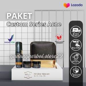 {Bisa COD} PAKET PLATINUM SERIES CUSTOM ISI 3 (ACNE) |Higlow Skincare BPOM