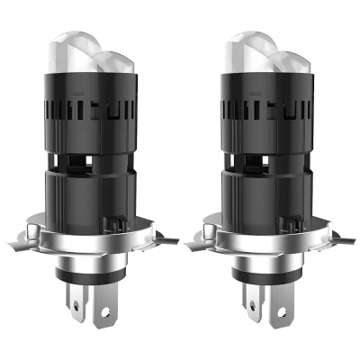 ไฟหน้าโปรเจคเตอร์ LED ขนาดเล็ก H4 1200W 9000000 ลูเมน หลอดไฟเทอร์โบ สว่างพิเศษ 6000K สีขาว แบบเสียบใช้งานได้ทันทีสำหรับรถจักรยานยนต์ 12V 24V