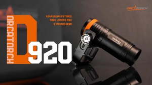 OrcaTorch D920 5000 Lumen Dive Torch Type-C Rechargeable for Scuba Diving Technical Diving Underwater Torch