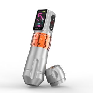 ROKYO CR07 Wireless Tattoo Machine Pen Adjustable Stroke 2.4-4.2mm OLED Display for Tattoo Artists