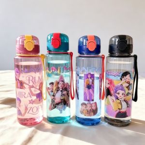 Hasbro | Cartoon Pretty Girl Pattern Water Bottle700MLTrendy and Stylish With Portable Lanyard For Easy Carrying. Durable Lightweight