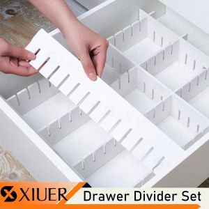 4Pcs Drawer Divider Set Adjustable Drawer Divider Organizer Storage Shelves Household Combination Partition Board DIY Storage Organizer Separator for Tidying Clutter Cutlery Makeup Clothes of Dresses Desk and Box in Kitchen Bathroom Bedroom Office