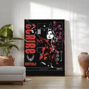 Bandai | Phong Cách Hiện Đại r-Resident Evil Game Poster Nghệ Thuật Dán Tường Giấy Trang Trí Tối Giản PP Cho Quán Cà Phê