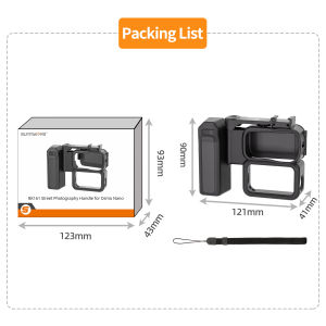 Photography Street Hand Grip Kit For DJI Osmo Nano Grip Mount Quick Release Rabbit Cage with Shutter Button Protective Frame