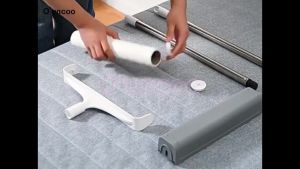 Ouncoo Retractable Stiky Lint Roller Wide Long Handle Hair Removal Reuasable Pet Fur Dust Cleaner Extended Sticking Paper Hair