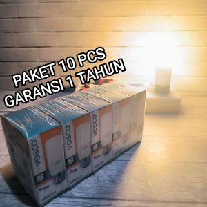 PAKET 10 PCS VOSCO LAMPU LED STICK 5W 5 WATT CAHAYA WARM WHITE 3000K ( KEKUNINGAN ) SNI GARANSI 1 TAHUN BAGUS KUALITAS TERJAMIN