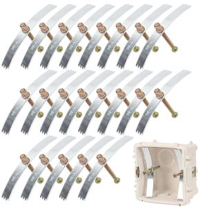 30Pcs Wall Socket Repair Device 86 Type Bottom Box Fixing Kit with Support Rod Adjustment for Switch Case Replacement Accessories
